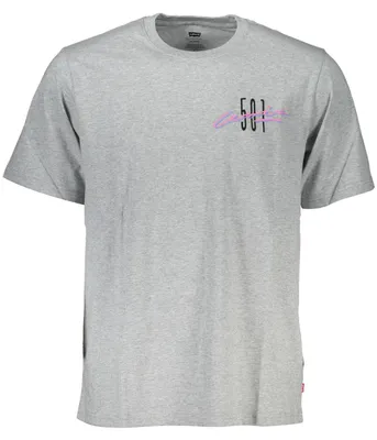 Produktbild von Herren T-Shirt Grau mit Rundhalsausschnitt und Logostickerei