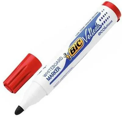 Obrázok produktu pre BIC Whiteboard Velleda ECOlutions 1701, 12 kusov, Červená, Polyvinylchlorid (PVC), 1,5 mm
