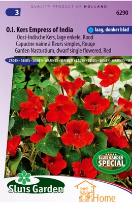Immagine prodotto di O.I. Cherry Empress of India Semi di capucina – Low Single Red – confezione da per fiori rigogliosi, colorati e commestibili
