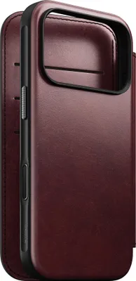Produktbild von Nomad Modern Leather Folio iPhone 17 Pro Burgundy Horween