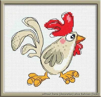 Zdjęcie produktu dla Zestaw do haftu krzyżykowego "Kikeriki", wzór do liczenia, 11x11cm