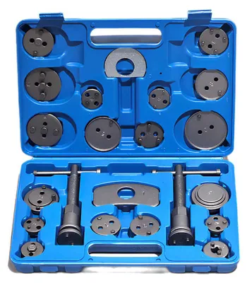 Produktbild von RETTER Universal Bremskolben Rückstellwerkzeug Set - Bremskolbenrücksteller für KFZ Bremssättel - 22-tlg. | RKB-01