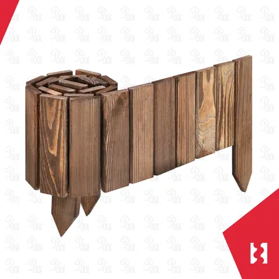Obrázok produktu pre KOTARBAU® Ohraničenie záhonov 110x15 cm Rolovací plot Flexibilné ohraničenie záhonov Plot na záhony Ohraničenie pre kvetinové záhony Zapichovací plot Okraj trávnika Borovicové drevo Hnedé