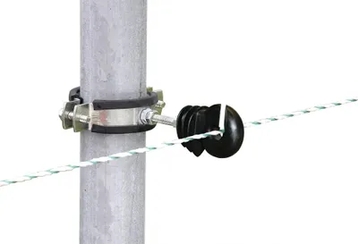 Produktbild von 20 Stück Befestigungsring für 35 -70 mm Rundpfähle mit Gummieinlage Weidezaun