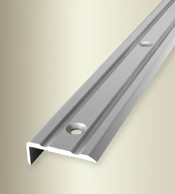 Produktbild von PROVISTON | Winkelprofil | Breite: 24.5 mm | Höhe: 0 - 7 mm | Länge: 900 mm | Aluminium eloxiert | Gerillt | Einfach Biegbar | Silber | Versenkt Gebohrt