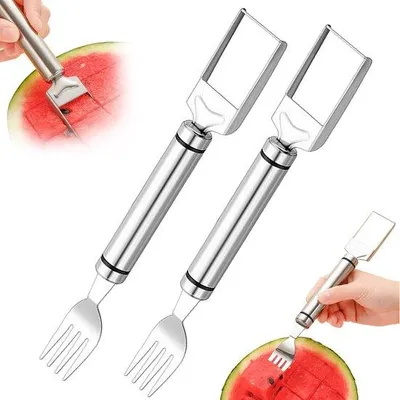 Produktbild von Fruchtschneider-Set, doppelköpfig, silber, 2-teilig
