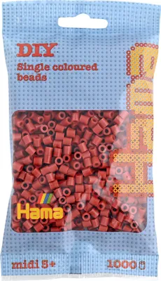 Produktbild von Hama Bügelperlen midi rotbraun im Beutel 5,0 mm 1.000 Bügelperlen