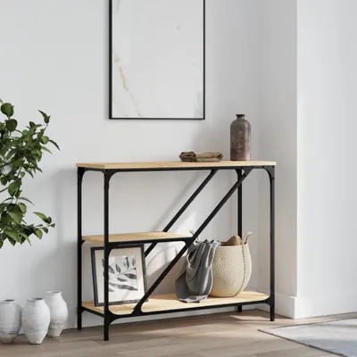 Obrázok produktu pre Konzolový stolík Sonoma dub 88,5x30x75 cm materiál na báze dreva