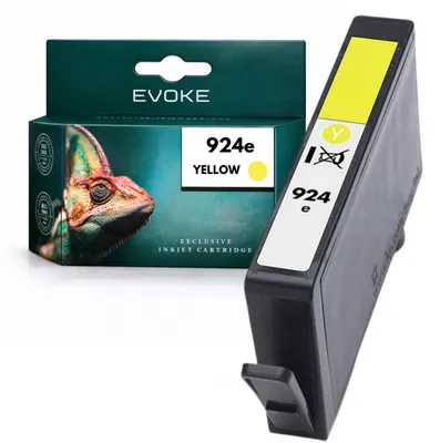 Immagine prodotto di Evoke-Patrone, compatibile con la stampante HP 924e 4K0U9NE, colore giallo, capacità 13,5 ml, compatibile con i modelli 8122e, 8124e, 8125e, 8132e e 8134e, Immagine generata dall'IA