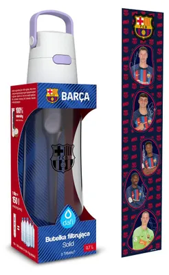 Zdjęcie produktu dla Butelka filtrująca Dafi SOLID FC Barcelona 0,7 l lavender z wkładem