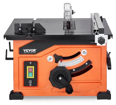 Obrázok produktu pre VEVOR stolová kotúčová píla maximálna rezná kapacita 225 mm rýchlosť rezania 4800 otáčok za minútu pre domácich majstrov pri spracovaní dreva a výrobe nábytku