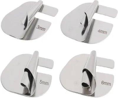 Image de Ensemble de 4 roulettes en acier inoxydable – Pour machines à coudre domestiques – Adapté pour les fils de 3 à 6 mm – Pièces d'installation pour machines à coudre