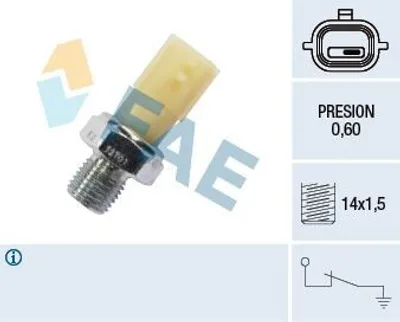 Produktbild von FAE 12701 Öldruckschalter Öldrucksensor für NISSAN Qashqai / Qashqai +2 I (J10, NJ10) passend für MERCEDES-BENZ A-Klasse (W176) für RENAULT TWINGO II