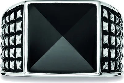 Produktbild von cai Ring 925/- Sterling Silber weiß 058 (18,5) Onyx schwarz 132270742