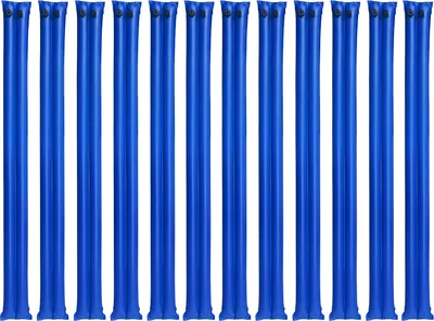 Zdjęcie produktu dla SucceBuy worki obciążające basen, zestaw 12, długość 238 cm, worki z PVC o grubości 0,4 mm ze szczelną zakrętką, worki na wodę do zabezpieczania pokryw basenowych w zimie, niebieskie