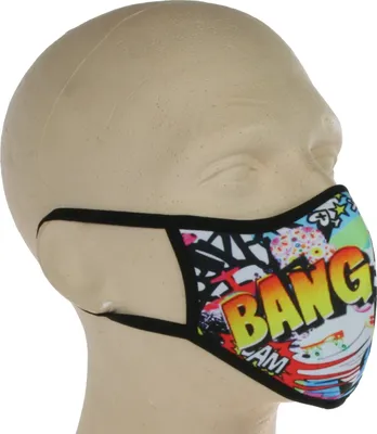 Produktbild von (( earbags | BEHELFSMASKE Gesichtsmaske , Bang - Mehrfarbig, L