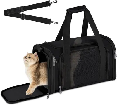 Produktbild von Hundetragetasche, Hundetasche, Katzentasche, Tragetaschen, Transporttasche bis 7kg, faltbar & platzsparend, für Katzen & kleine Hunde