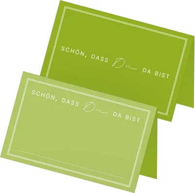 Produktbild von ITENGA 48x Tischkarten Schön dass du da bist V3 frühlingsgrün