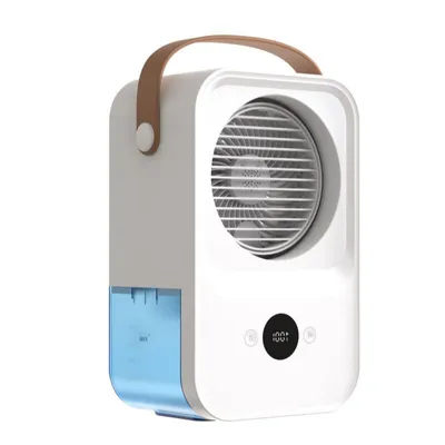 Produktbild von Luftkühler Klimaanlage,4Kühlstufen USB Air Cooler,Wasserkühlungszerstäubung Desktop-Luftkühler, tragbar Mini-Ventilator Für Zuhause,Weiß