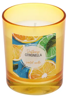 Produktbild von Citronella Kerzen Glas Colour "Lemon & Lime" Gelb 79/65 mm