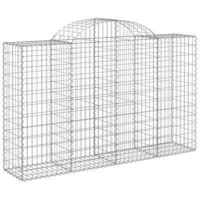 Immagine prodotto di vidaXL Gabbione ad arco alto 200x50x120/140 cm Ferro zincato