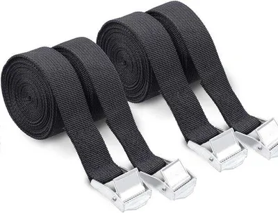 Immagine prodotto di Cinghie di tensionamento rinforzate da 2,5 m, nere, con chiusura rapida