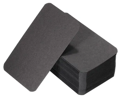 Visitenkarten aus Papier, 100 Stück, 3,5 x 2 Zoll, schwarz