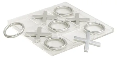 Produktbild von Deco 79 77627 Tic Tac Toe, Eisen, Transparent, 12" x 1" x 12"