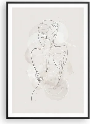Produktbild von Gerahmtes Poster - Schwarzer Rahmen - Frau Rücken Rücken - 70x100 cm - Wand Bild - Wanddeko - Wandbilder - Kunstposter - Wandposter - Bilderrahmen - Bilder - Kunstdruck - P2BPA70x100-5090