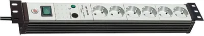 Immagine prodotto di Prese multiple da 19" con interruttore di sicurezza, filtro antinterferenze, 6 prese, alluminio