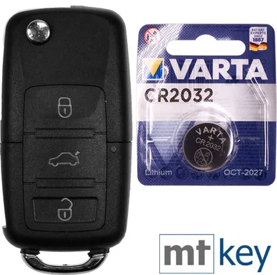 Produktbild von Autoschlüssel Funk Fernbedienung Austausch Gehäuse mit 3 Tasten + HAA / HU66 Rohling + Batterie kompatibel mit VW Seat Skoda