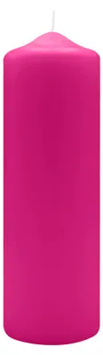 Produktbild von Spitzkopf Stumpen Kerzen Fuchisa Pink 25 x Ø 8 cm, 6 Stück