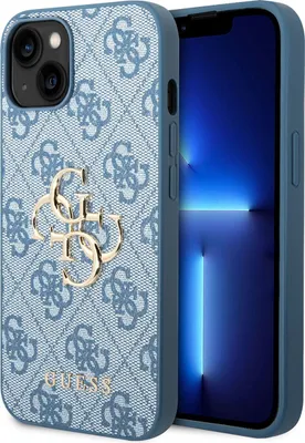 Produktbild von Guess GUHCP15S4GMGBL iPhone 15 / 14 / 13 6.1" blau hardcase 4G Big Metal Logo Schutzhlle