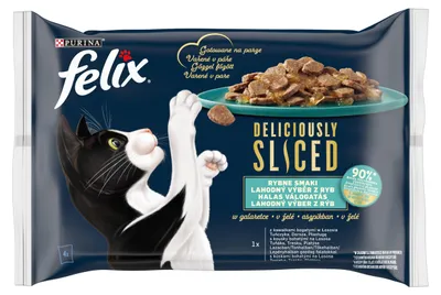 Obrázek produktu pro FELIX Deliciously Multipack 4x80g losos/ tuňák/ treska/ platýse, 17644