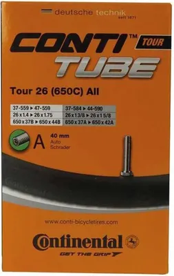 Produktbild von Continental Tour Standard 40 Mm Fahrradschlauch Schwarz 26´´ / 1.125-1.75 Schwarz 26´´