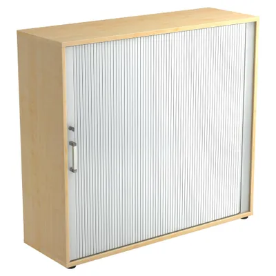 Image de Armoire à volet roulant 1733S CE, 3 compartiments, 120 x 40 x 110 cm (L x P x H)