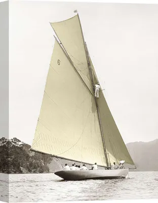 Immagine prodotto di Stampa d'arte su tela Barche a vela d'epoca - Yacht d'epoca - 120x90 cm