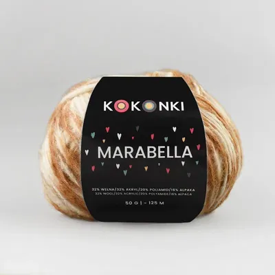 Produktbild von KOKONKI Marabella M02 „Sprenkelbeere“ – ca. 125m, Premium Strickgarn