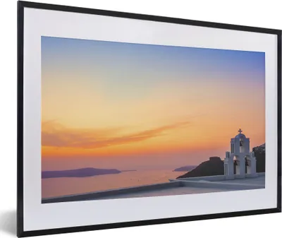 Produktbild von MuchoWow® MuchoWow® Gerahmtes Poster Meer - Himmel - Farben 60x40 cm - Poster mit zchwarzem Bilderrahmen - Schlafzimmer - Plakat in Rahmen - Drucken
