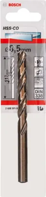 Produktbild von Metallbohrer HSS-Co, DIN 338, 8,5 x 75 x 117 mm, 1er-Pack