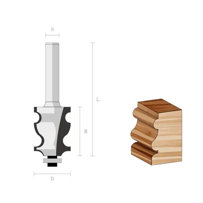 Produktbild von HM-Langprofilfräser D19/32 B 24,4 R2 GL56 mm