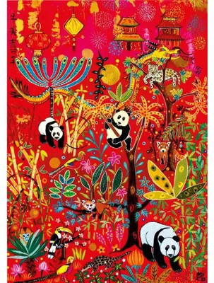 Immagine prodotto di Magnolia Puzzle Pandas - Giocattolo colorato da 1000 pezzi