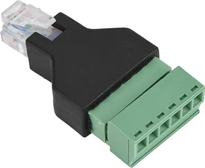 Obrázek produktu pro 1ks Ethernetový konektor RJ12 6P6C samec na 6kolíkový šroubovací konektor