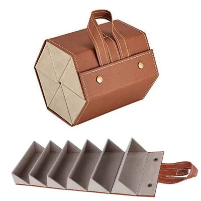 Produktbild von Brillenorganizer Brillenaufbewahrung/Präsentation, Reisen Sonnenbrillen Brillenbox zur Aufbewahrung von 5/6 Brillen, Tragbar Brillenetui für Damen Herren