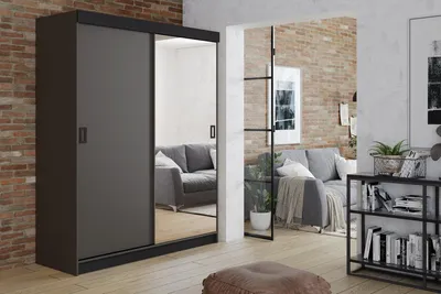 Produktbild von Retro Kleiderschrank 138 cm, Front Weiß. Variante: Farbe Weiß, Größe 138x205x59