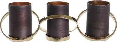 Produktbild von Kerzenschale DKD Home Decor Kristall Grau Gold Aluminium (20 x 7 x 6 cm) (52 x 15 x 16,5 cm)