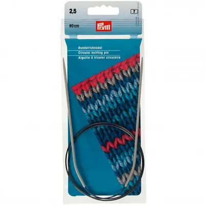 Produktbild von Rundstricknadel 2,50 mm 80 cm grau