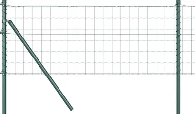 Image de vidaXL Système de fixation au sol pour clôture, 10 x 0,8 m, acier revêtu de PVC