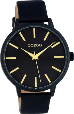 Produktbild von Oozoo Leder Damen Uhr C10619 Quarzuhr Armband dunkelblau Timepieces D2UOC10619