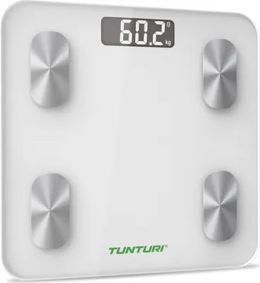 Image de Tunturi Smart Scale - Balance - Bluetooth - Poids utilisateur jusqu'à 180 kg - Balance personnelle avec application - incluant l'analyse corporelle